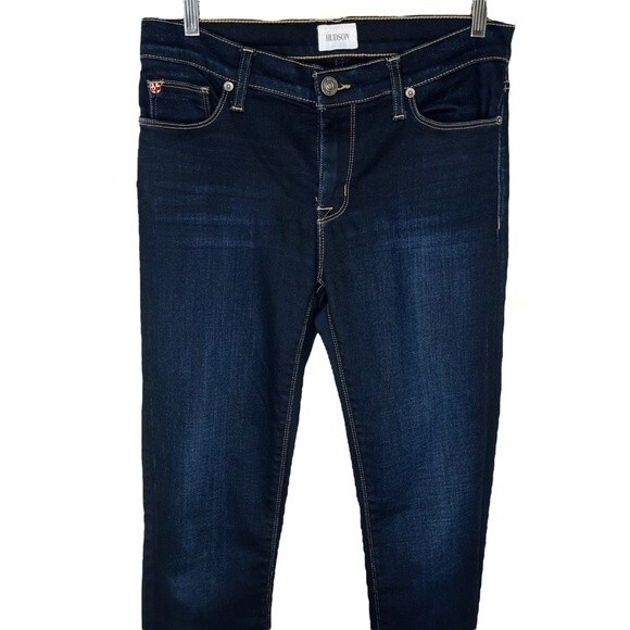 Hudson Krista Super Skinny Jeans sz 29 * Dark Blue Wash Stretch Denim * W407DED - Picture 3 of 9